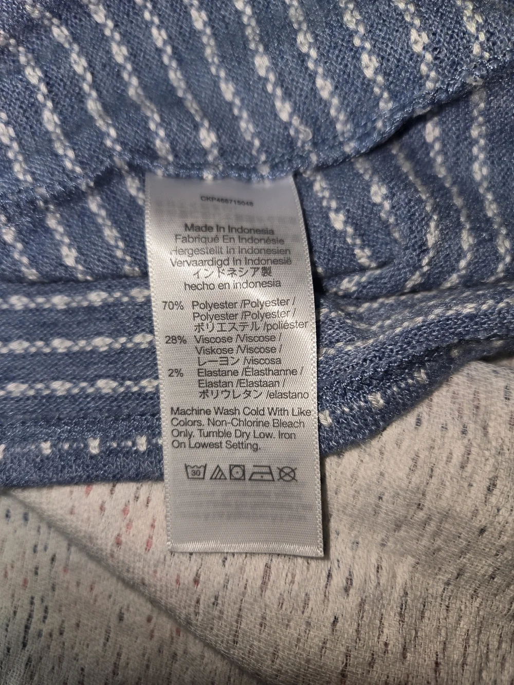 Madewell Women's Mock Blue and White Turtleneck Sweater